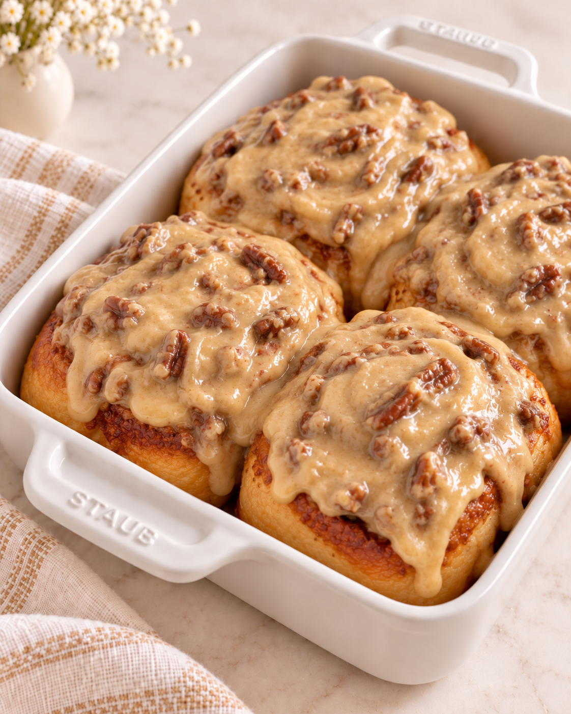 Enchanted Caramel Pecan Cinnamon Rolls