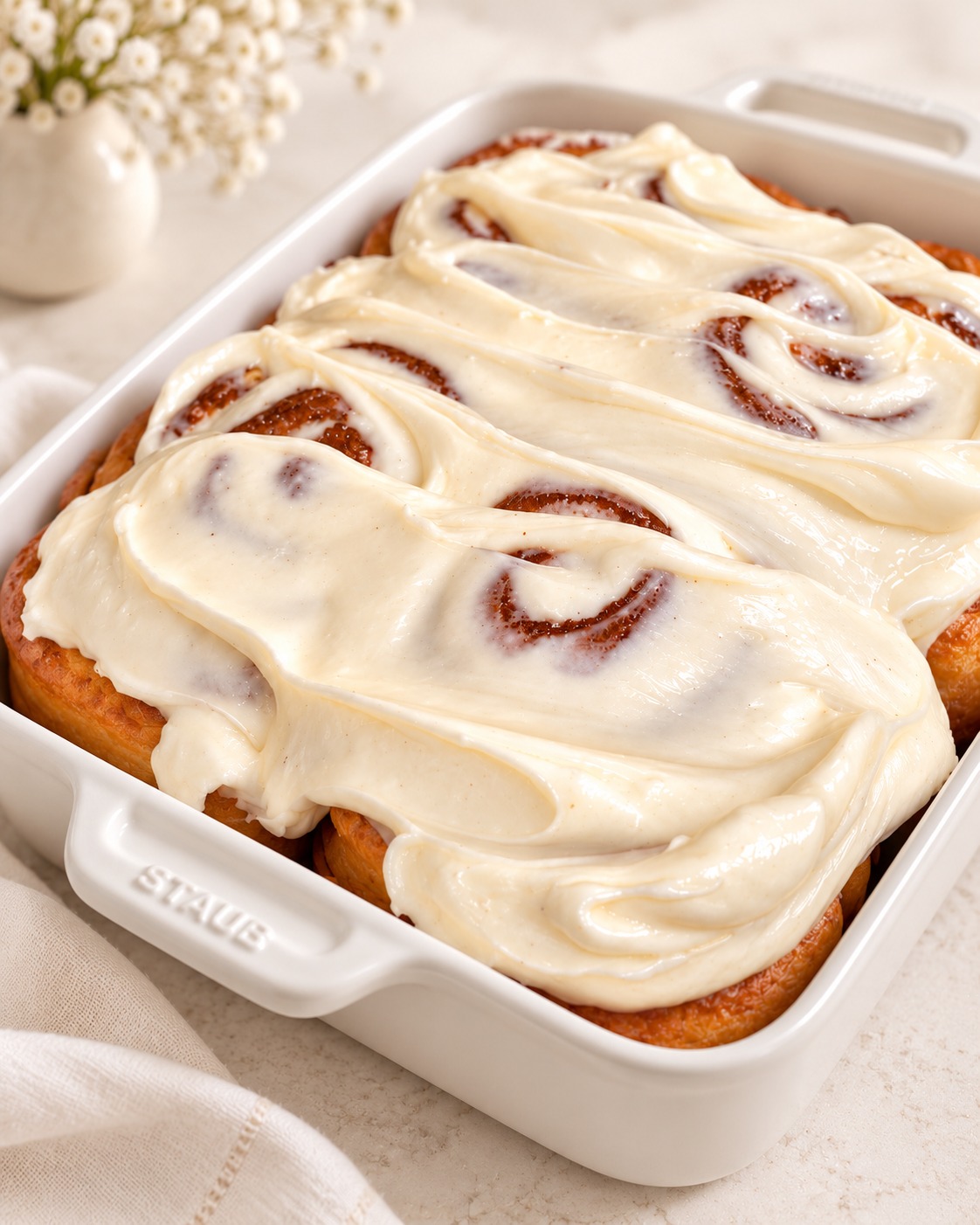 Witch's Cream Cheese Swirl Cinnamon Rolls